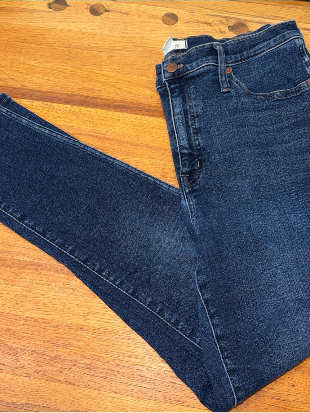 Madewell Women’s Dark Blue High-Rise Skinny Jeans